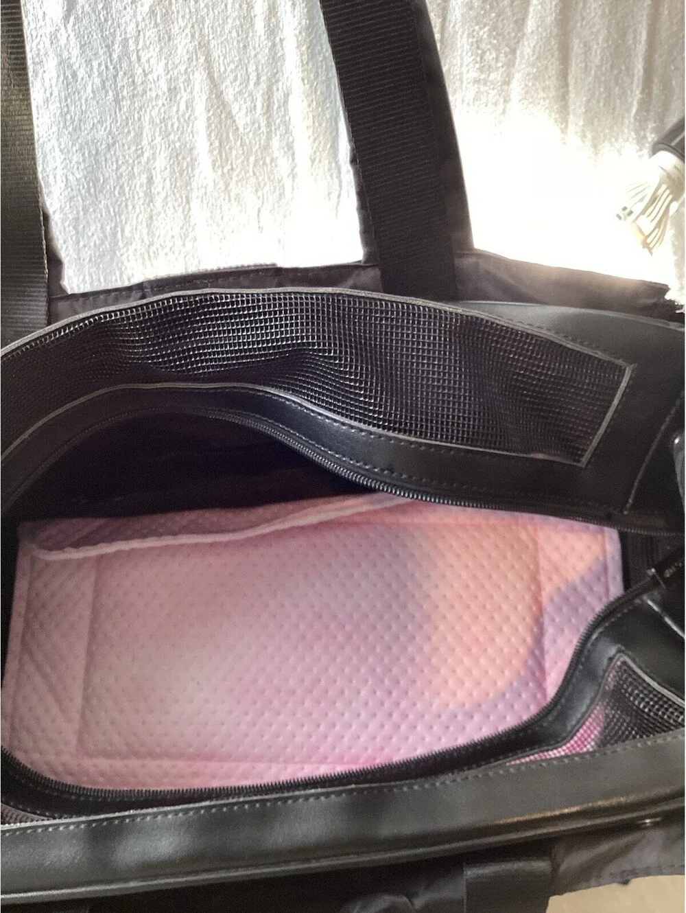 Miso Pup Sporty Black Tote Luxury With Pet Carrier Bag Airline Approved